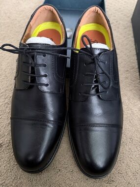 Florsheim Black Midtown Cap Oxford Dress Men’s Shoes 11 D New In Box